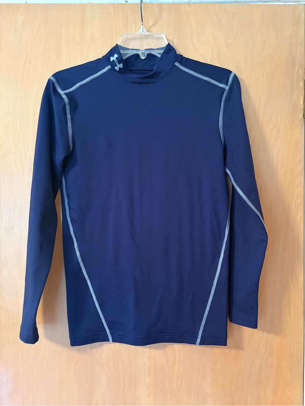 Under Armour Men's ColdGear Compression Mock Neck Long Sleeve Shirt Navy